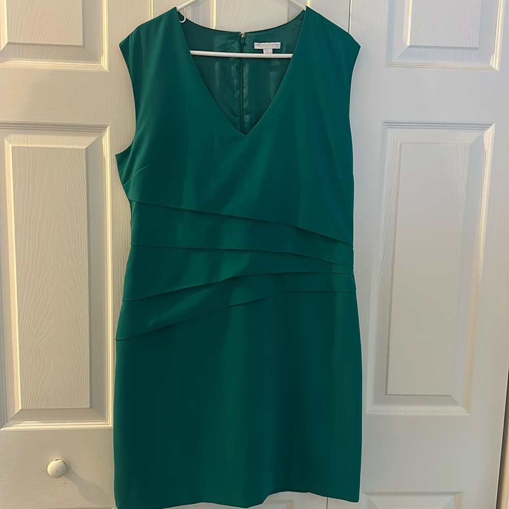 Teal asymmetrical dress